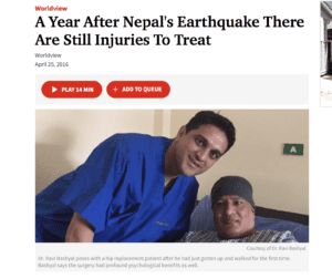 Screenshot of Ravi Bashyal with Nepal's Patient